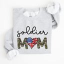 Medium Ash Light Gray Soldier Mom Military Armed Forces Proud Mama Of A Hero Mother's Day Edition Sweatshirt