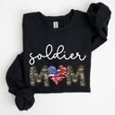 Large Black Soldier Mom Military Armed Forces Proud Mama Of A Hero Mother's Day Edition Sweatshirt