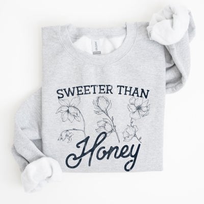 Sweeter Than Honey, Country Gal Western Cowgirl Spirit Graphic Sweatshirt For Rustic Country Living
