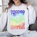 Medium Ash Light Gray Voodoo Rock Festival Concert Poster Artwork Edition Premium Graphic Deluxe Sweatshirt