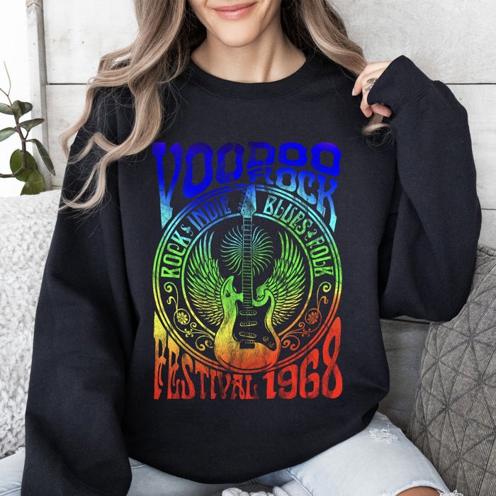 Voodoo Rock Festival Concert Poster Artwork Edition Premium Graphic Deluxe Sweatshirt