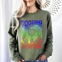 Large Military Green Voodoo Rock Festival Concert Poster Artwork Edition Premium Graphic Deluxe Sweatshirt