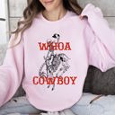 XXL Light Pink Whoa Cowboy Skeleton Horse Western Illustration Collection For Western Lovers Sweatshirt