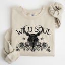 XL Sand Wild Soul Cow Skull Western Desert Outdoor Adventure Frontier Spirit Western Heritage Sweatshirt