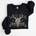 XXXL Black Wild Soul Cow Skull Western Desert Outdoor Adventure Frontier Spirit Western Heritage Sweatshirt
