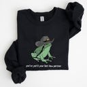 XXL Black You Just Yee'd Your Last Haw, Sheriff Frog Illustration And Pun Artwork Sweatshirt