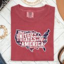 United States Of America Patriotic 4th Of July Flag Design Vintage Distressed Style Comfort Colors Tee