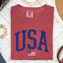  USA Flag Patriotic Emblem Celebrating Independence Day USA Pride Comfort Colors Tee