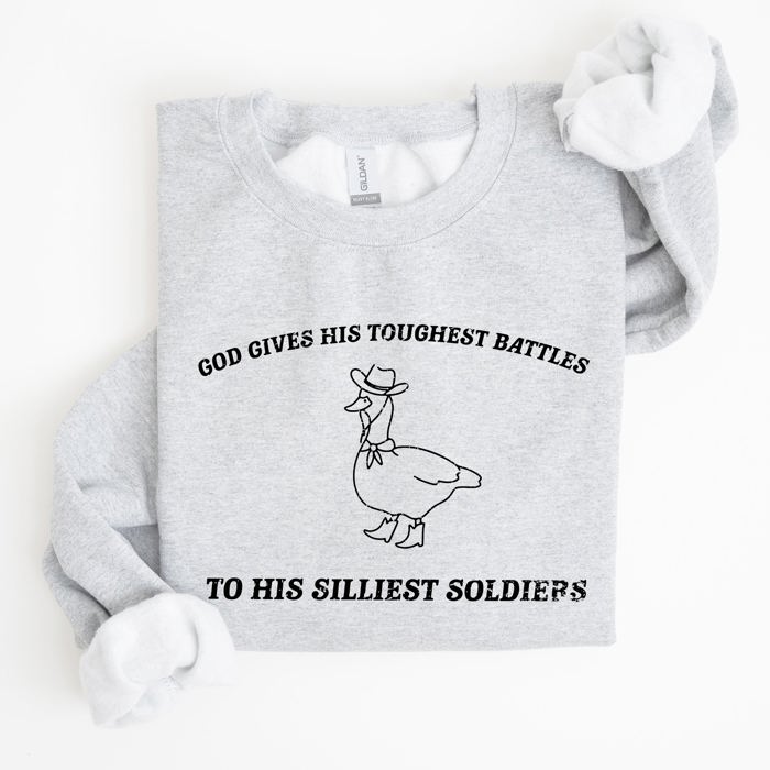 Silly Goose Funny Aesthetic Cozy Graphic Playful Quirky Banter Artwork Sweatshirt