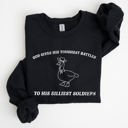 Small Black Silly Goose Funny Aesthetic Cozy Graphic Playful Quirky Banter Artwork Sweatshirt