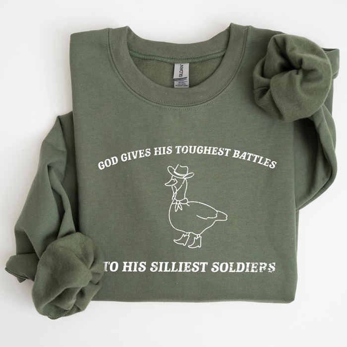 Silly Goose Funny Aesthetic Cozy Graphic Playful Quirky Banter Artwork Sweatshirt