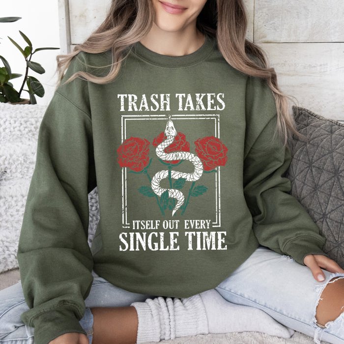 Trash Takes Itself Out Live Concert Music Lyrics Limited Edition Exclusive Sweatshirt