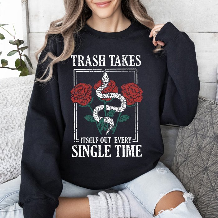 Trash Takes Itself Out Live Concert Music Lyrics Limited Edition Exclusive Sweatshirt