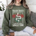 Medium Military Green Trash Takes Itself Out Live Concert Music Lyrics Limited Edition Exclusive Sweatshirt