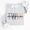XXL Ash Light Gray Twin Mama Mom Of Twins Motherhood Proud Forever Striving Everyday Joyful Comfort For Moms Sweatshirt