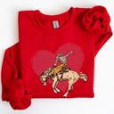  Cowboy Heart Western County Valentine's Day Love Story Rustic Cowboy Theme Sweatshirt