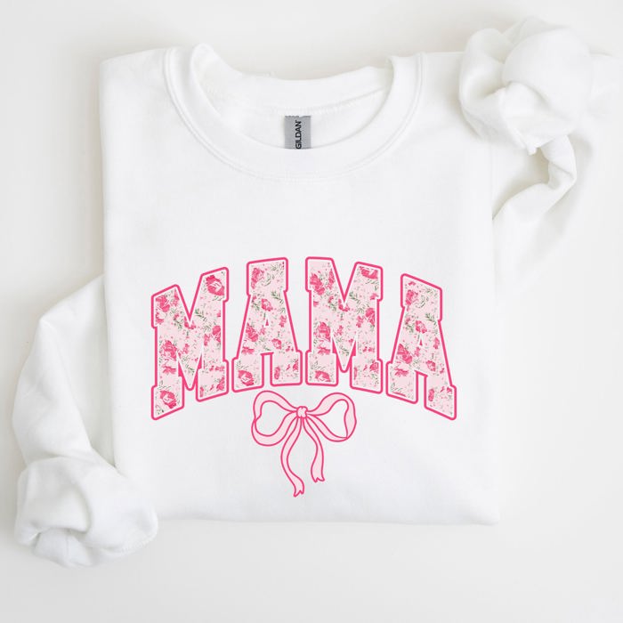 Mama Coquette Pink Bows Trend Girly Soft Girl Era Capsule Edition Line Sweatshirt