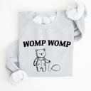 Small Ash Light Gray Womp Womp Sad Bear Balloon Meme Aesthetic Funny Graphic Limited Edition Sweatshirt