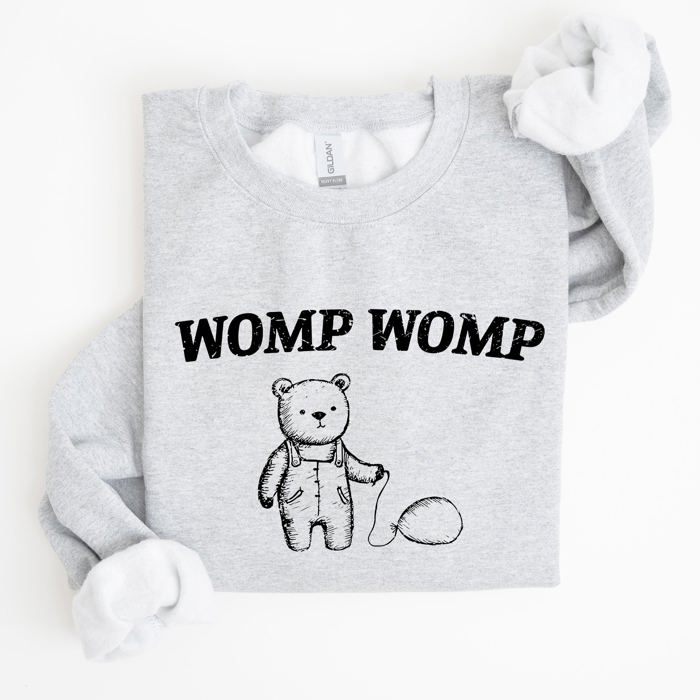 Womp Womp Sad Bear Balloon Meme Aesthetic Funny Graphic Limited Edition Sweatshirt