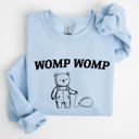 Large Light Blue Womp Womp Sad Bear Balloon Meme Aesthetic Funny Graphic Limited Edition Sweatshirt