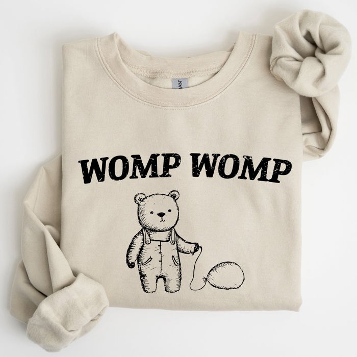 Womp Womp Sad Bear Balloon Meme Aesthetic Funny Graphic Limited Edition Sweatshirt