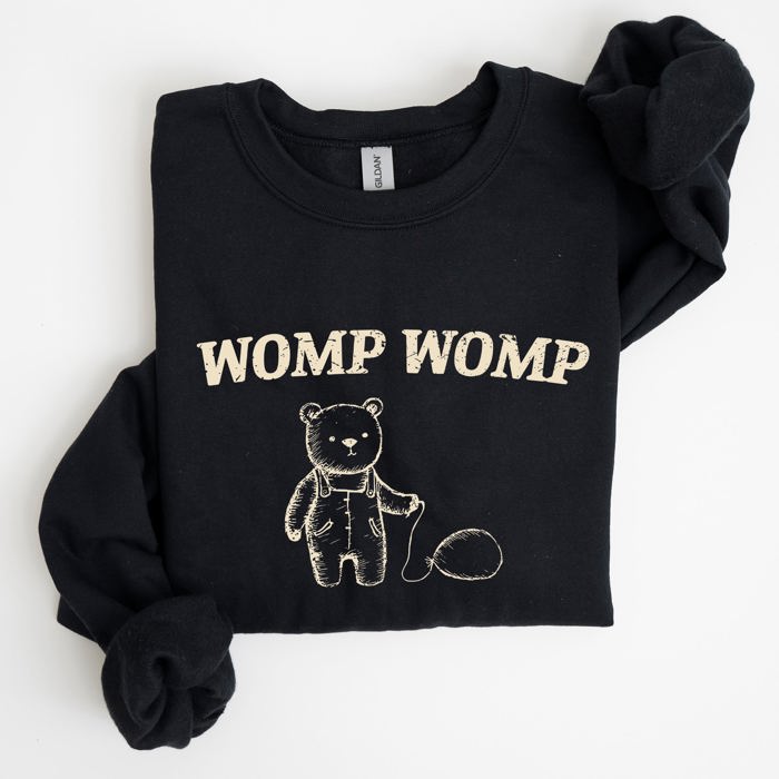 Womp Womp Sad Bear Balloon Meme Aesthetic Funny Graphic Limited Edition Sweatshirt