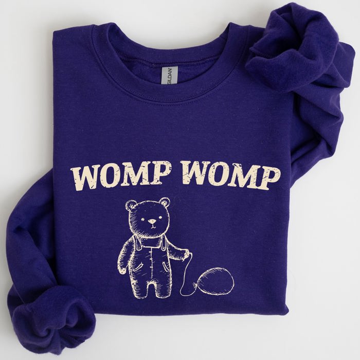 Womp Womp Sad Bear Balloon Meme Aesthetic Funny Graphic Limited Edition Sweatshirt