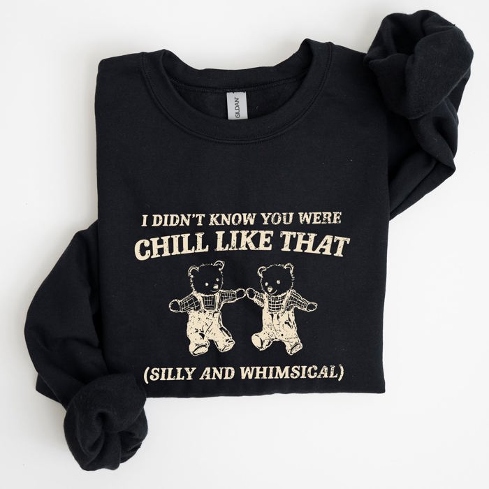 Chill Bears Meme Aesthetic Funny Cozy Chill Vibes Edition Limited Release Sweatshirt
