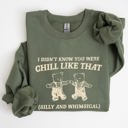 Large Military Green Chill Bears Meme Aesthetic Funny Cozy Chill Vibes Edition Limited Release Sweatshirt