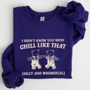 Medium Purple Chill Bears Meme Aesthetic Funny Cozy Chill Vibes Edition Limited Release Sweatshirt