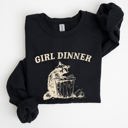 XXXL Black Girl Dinner Raccoon Meme Pop Culture Graphic Illustration In Internet Meme Style Sweatshirt