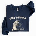 Small Navy Girl Dinner Raccoon Meme Pop Culture Graphic Illustration In Internet Meme Style Sweatshirt