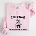  Gluten Bear Celiac Meme Humor Graphic Illustration Vintage Style Cozy Sweatshirt