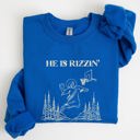  He Is Rizzin Basketball Jesus Easter Humorous Hoop Faithful Inspirational Quote Sweatshirt