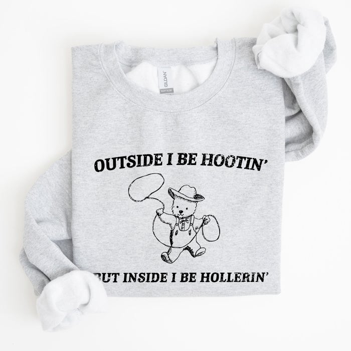 Hootin Hollerin Bear Meme Graphic Illustration For Meme Fans Everywhere Sweatshirt