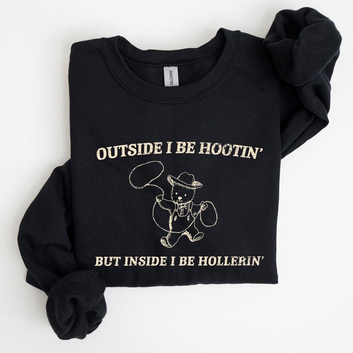 Hootin Hollerin Bear Meme Graphic Illustration For Meme Fans Everywhere Sweatshirt