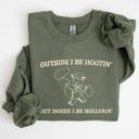 Medium Military Green Hootin Hollerin Bear Meme Graphic Illustration For Meme Fans Everywhere Sweatshirt