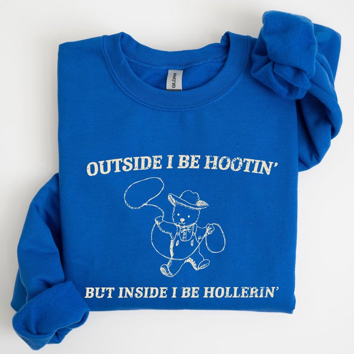 Hootin Hollerin Bear Meme Graphic Illustration For Meme Fans Everywhere Sweatshirt