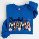 Medium Royal Blue Baseball Mama Mother's Day Sideline Cheer Graphic Sweatshirt For Moms Who Cheer On The Diamond