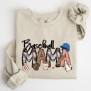 Small Sand Baseball Mama Mother's Day Sideline Cheer Graphic Sweatshirt For Moms Who Cheer On The Diamond