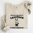 Large Sand How Am I Supposed To Lollygag Rabbit Bunny Meme Illustration For All Memes Sweatshirt