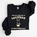 XXL Black How Am I Supposed To Lollygag Rabbit Bunny Meme Illustration For All Memes Sweatshirt