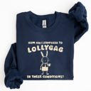 XXL Navy How Am I Supposed To Lollygag Rabbit Bunny Meme Illustration For All Memes Sweatshirt