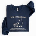 XXXL Navy I Got 99 Problems Snack Bear Meme A Playful Pop Culture Reference Limited Edition Sweatshirt