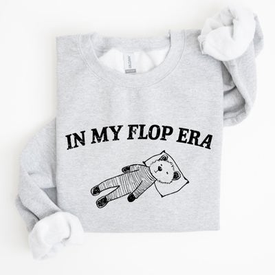 In My Flop Era Bear Meme Aesthetic Signature Edition Cozy Vintage Playful Premium Sweatshirt