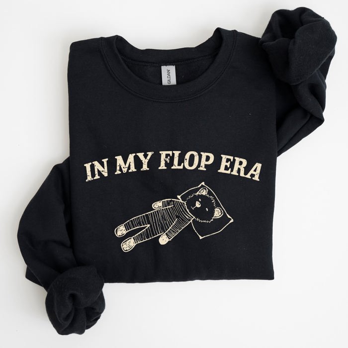 In My Flop Era Bear Meme Aesthetic Signature Edition Cozy Vintage Playful Premium Sweatshirt