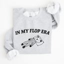 XL Ash Light Gray In My Flop Era Bear Meme Aesthetic Signature Edition Cozy Vintage Playful Premium Sweatshirt