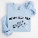 Large Light Blue In My Flop Era Bear Meme Aesthetic Signature Edition Cozy Vintage Playful Premium Sweatshirt