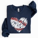  Baseball Heart Mom Mother's Day Celebration For Baseball Lovers Graphic Sweatshirt