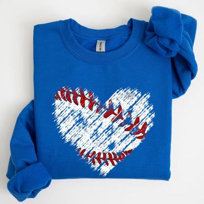 Baseball Heart Mom Mother's Day Celebration For Baseball Lovers Graphic Sweatshirt